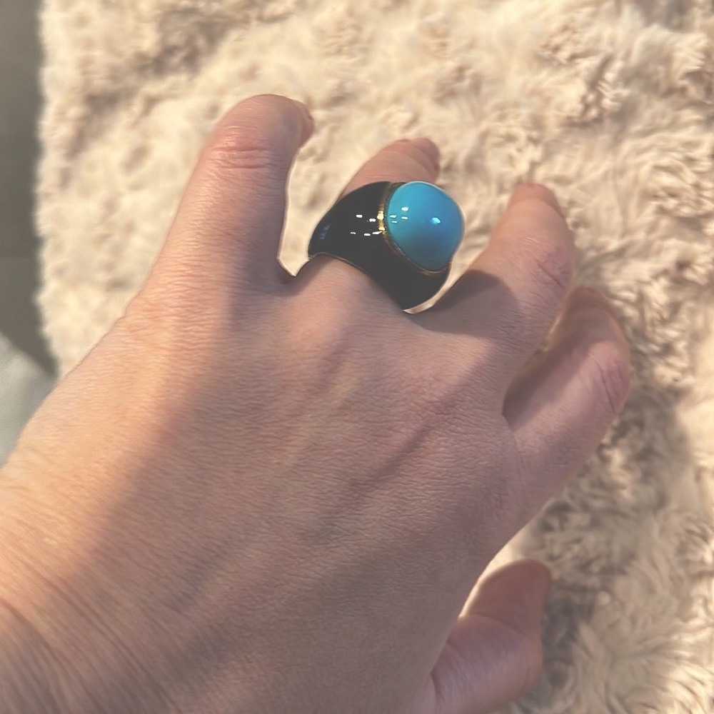 Jia Dome Ring Simulated Turquoise 💍 size 8
